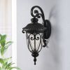 1-pack Classic Outdoor Wall Lantern, Black Vintage Wall Sconce with Bubble Glass, Weatherproof Exterior Light Fixture for Porch, Patio