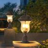 Vintage Outdoor Lamp Post Light, Waterproof Garden Patio Lantern with Clear Glass Shade, Classic Bronze Finish, Ideal for Yard, Porch, Walkway