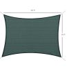 Outsunny 16' x 20' Sun Shade Sail Canopy, Rectangle UV Block Awning for Patio Garden Backyard Outdoor, Green