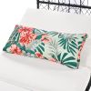 GO 90.55" Outdoor Patio Daybed with Curtain, Sunbed with Cushion and Colorful Pillow