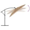 Garden Parasol with Steel Pole Brown 105.9"x105.9"x92.5"