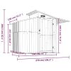 Garden Shed Anthracite 106.3"x51.2"x82.1" Galvanized Steel