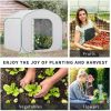 7' x 7' x 6' Garden Portable Pop Up Greenhouse with Side Door & Portable Zipper Bag for Plants & Vegetables White