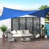 Outsunny 24' x 24' Sun Shade Sail Canopy, UV Block for Patio Backyard Lawn Garden, Blue