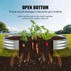 VEVOR Raised Garden Bed, 70.9x35.4x11 inch Galvanized Metal Planter Box, Outdoor Planting Boxes with Open Base