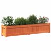 Garden Planters 2 pcs Wax Brown Solid Wood Pine