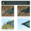 Outsunny 16' x 20' Sun Shade Sail Canopy, Rectangle UV Block Awning for Patio Garden Backyard Outdoor, Green