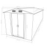 Garden Shed 101.2"x192.5"x71.3" Metal Anthracite