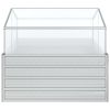 Garden Raised Bed with Greenhouse 39.4"x39.4"x33.5" Silver