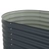 Garden Raised Bed 63"x31.5"x31.9" Galvanized Steel Gray