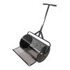 Compost Spreader Peat Moss Spreader with Upgrade T Shaped Handle for Planting Seeding Durable Lightweight Metal Mesh Spreader for Lawn Garden Care Man