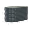 Garden Raised Bed 63"x31.5"x31.9" Galvanized Steel Gray