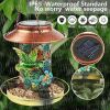 Solar Bird Feeder Hollow Waterproof Hanging Bird House With Lamps Ideas Gift For Bird Lovers Outdoor Garden Backyard Decoration