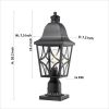 Outdoor Post Lights Lamp Post Light Fixture, Waterproof Aluminum Housing with Glass, Fence Post Deck Lighting for Garden, Patio, Pathway (1 pack)