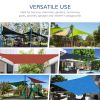 Outsunny 24' x 24' Sun Shade Sail Canopy, UV Block for Patio Backyard Lawn Garden, Blue