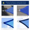 Outsunny 24' x 24' Sun Shade Sail Canopy, UV Block for Patio Backyard Lawn Garden, Blue