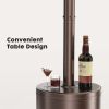 48,000 BTU Propane Patio Heater with Tabletop, Double-Layer Stainless Steel Burner and Safety Protection System