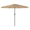 Garden Parasol with Steel Pole Brown 152.8"x152.8"x97.6"