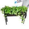 Elevated garden bed, metal elevated outdoor flowerpot box, suitable for backyard and terrace, large flowerpot, suitable for vegetable and flower book