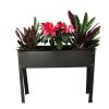 Elevated garden bed, metal elevated outdoor flowerpot box, suitable for backyard and terrace, large flowerpot, suitable for vegetable and flower book