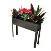 Elevated garden bed, metal elevated outdoor flowerpot box, suitable for backyard and terrace, large flowerpot, suitable for vegetable and flower book