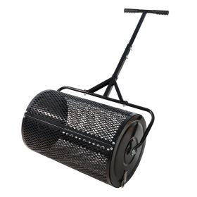 Compost Spreader Peat Moss Spreader with Upgrade T Shaped Handle for Planting Seeding Durable Lightweight Metal Mesh Spreader for Lawn Garden Care Man