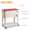 80Qt Red &White Box White Square Foot Tube With Drain Pipe Freezer Incubator