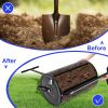 Compost Spreader Peat Moss Spreader with Upgrade T Shaped Handle for Planting Seeding Durable Lightweight Metal Mesh Spreader for Lawn Garden Care Man